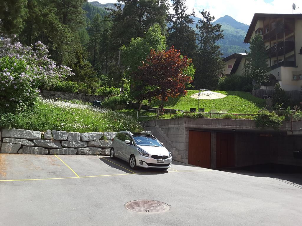 Chesa Quadrella Zimmer Mit Kuechenzeile Inklusive Bergbahnen Im Sommer-Ausser Studio Pontresina Esterno foto