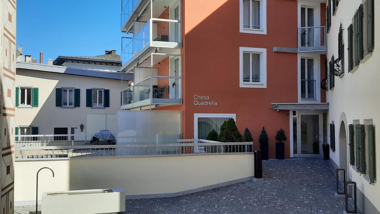 Chesa Quadrella Zimmer Mit Kuechenzeile Inklusive Bergbahnen Im Sommer-Ausser Studio Pontresina Esterno foto